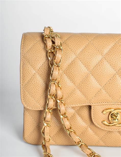 chanel classic flap caviar beige|Flap Bags .